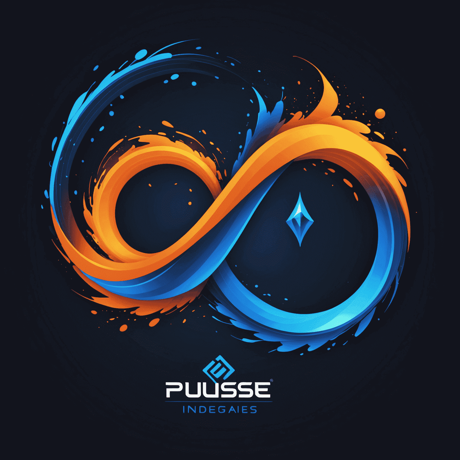 PulseIndiaGames logo featuring a stylized pulse wave in vibrant orange and blue colors, symbolizing the dynamic energy of India's mobile game development industry